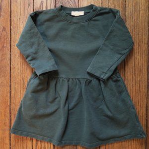 Les Gamins Kids Sweatshirt Dress Hunter Green size 2-3T